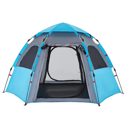 Camping Tent Cabin 4-Person Blue Quick Release