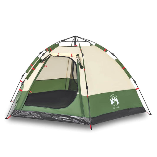 Camping Tent Cabin 4-Person Green Quick Release