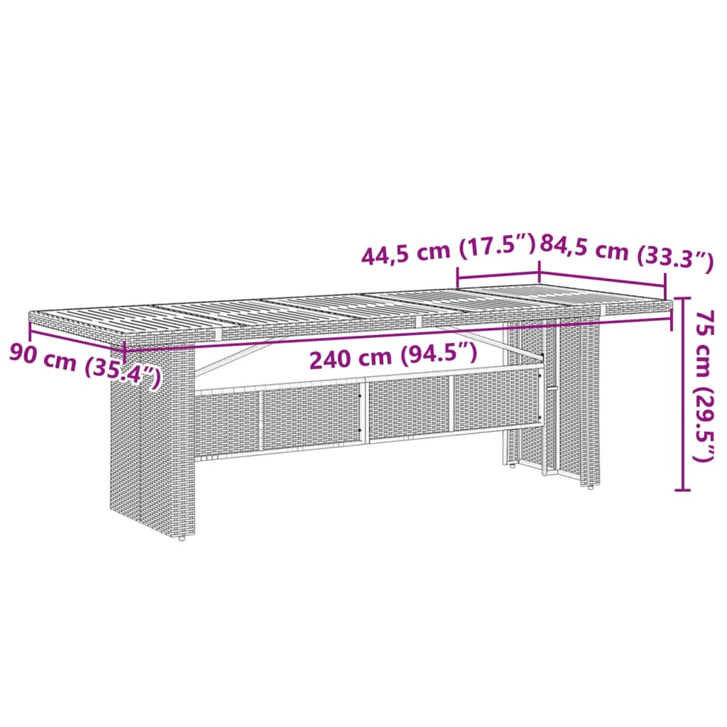 Garden Dining Set | Grey