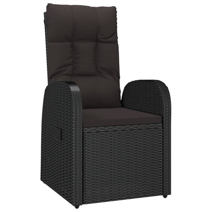 Garden Dining Set | Black | PE Rattan | 8-Seater