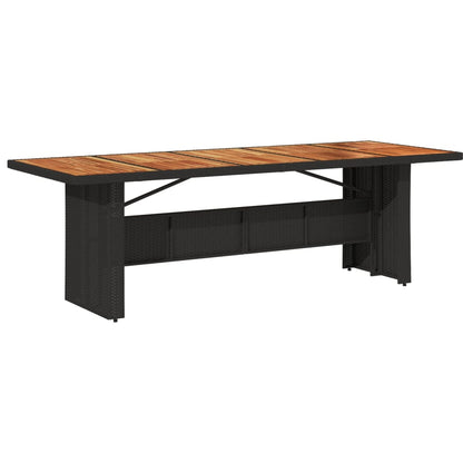 Garden Dining Set | Black | PE Rattan | 8-Seater