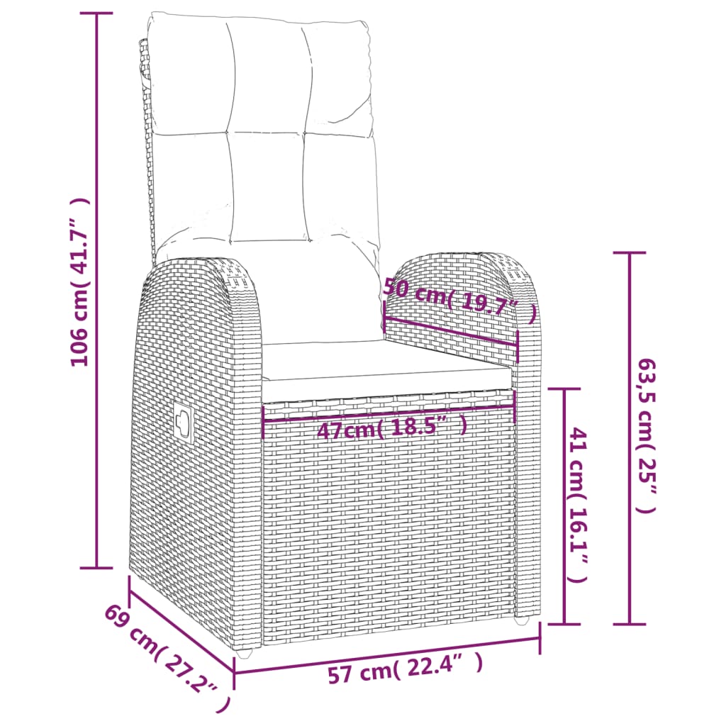 Garden Dining Set | Black | PE Rattan | 8-Seater