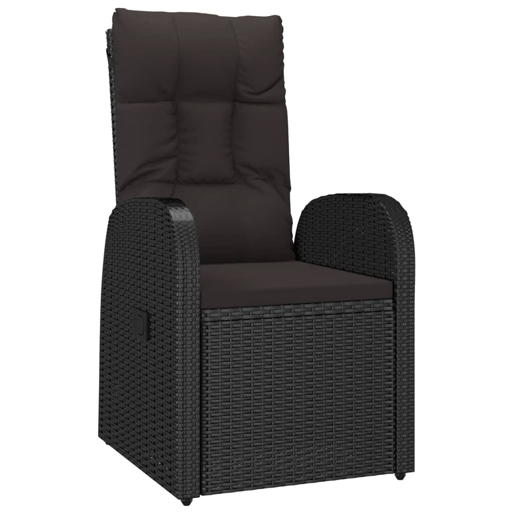 Garden Dining Set | Black | Poly Rattan | 10-seater | Removable Covers
