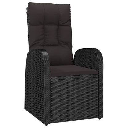 Garden Dining Set | Black | Poly Rattan | 10-seater | Removable Covers