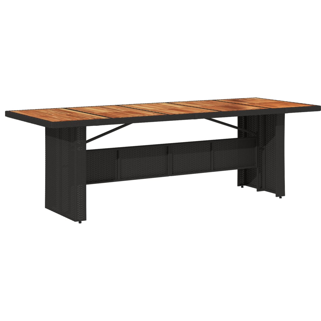 Garden Dining Set | Black | Poly Rattan | 10-seater | Removable Covers