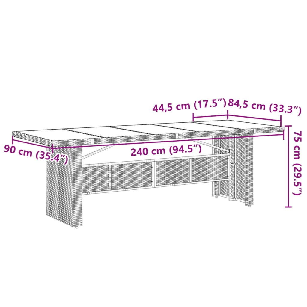Garden Dining Set | Black