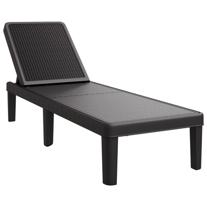 4-Way Height Adjustable Sun Lounger 155.5x57x28cm Polypropylene