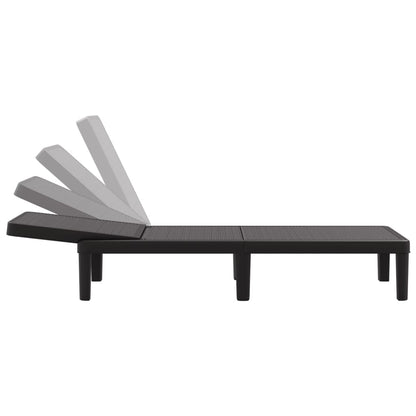 4-Way Height Adjustable Sun Lounger 155.5x57x28cm Polypropylene