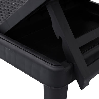 4-Way Height Adjustable Sun Lounger 155.5x57x28cm Polypropylene