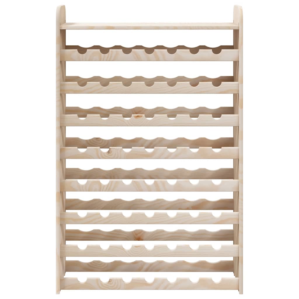 Wine Rack with Top Board 72.5x25x111.5 cm Solid Wood Pine