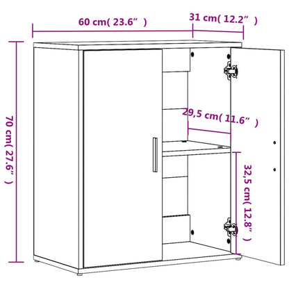 Sideboards 2 pcs Concrete Grey 60x31x70 cm Engineered Wood