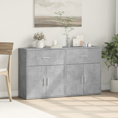 Sideboards 2 pcs Concrete Grey 60x31x70 cm Engineered Wood