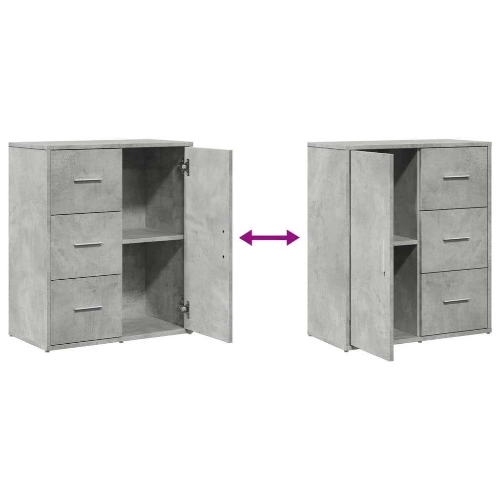 Sideboards 2 pcs Grey Sonoma 60x31x70 cm Engineered Wood