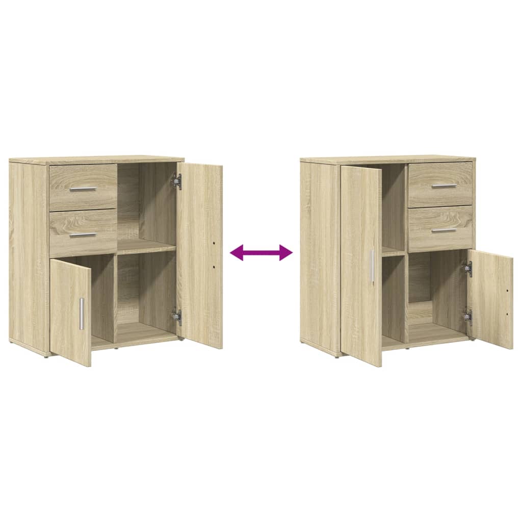 Sideboards 2 pcs Sonoma Oak 60x31x70 cm Engineered Wood