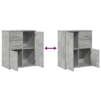 Sideboards 2 pcs Concrete Grey 60x31x70 cm Engineered Wood