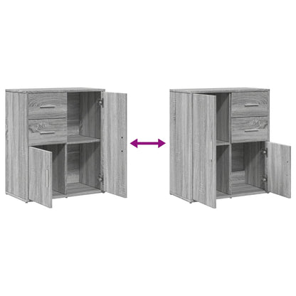 Sideboards 2 pcs Grey Sonoma 60x31x70 cm Engineered Wood