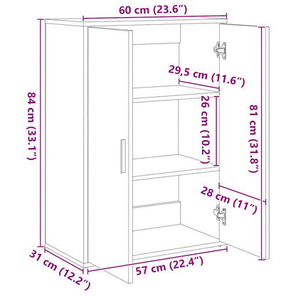 Sideboards 2 pcs White 60x31x84 cm Engineered Wood