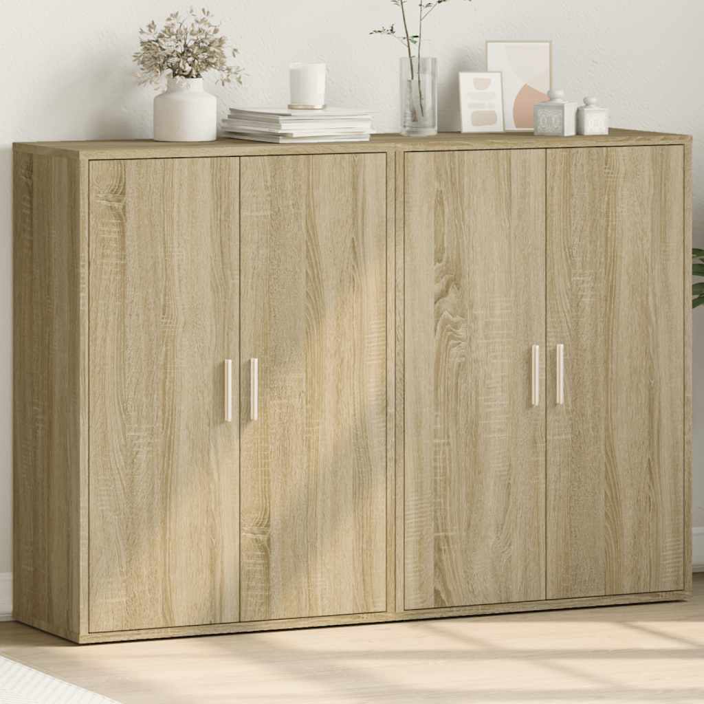Sideboards 2 pcs Sonoma Oak 60x31x84 cm Engineered Wood