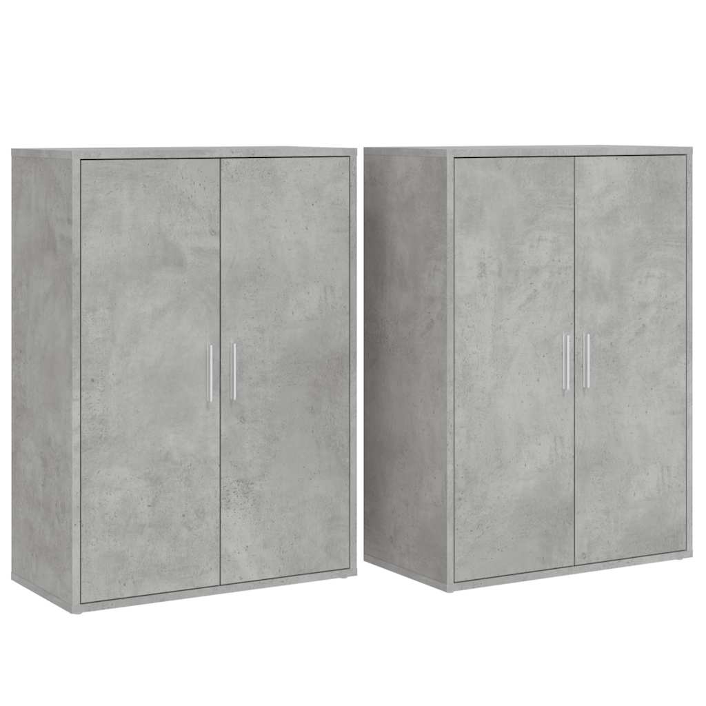 Sideboards 2 pcs Concrete Grey 60x31x84 cm Engineered Wood
