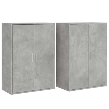 Sideboards 2 pcs Concrete Grey 60x31x84 cm Engineered Wood