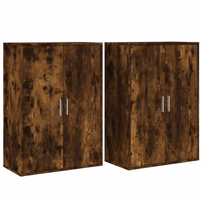 Sideboards 2 pcs Smoked Oak 60x31x84 cm Engineered Wood