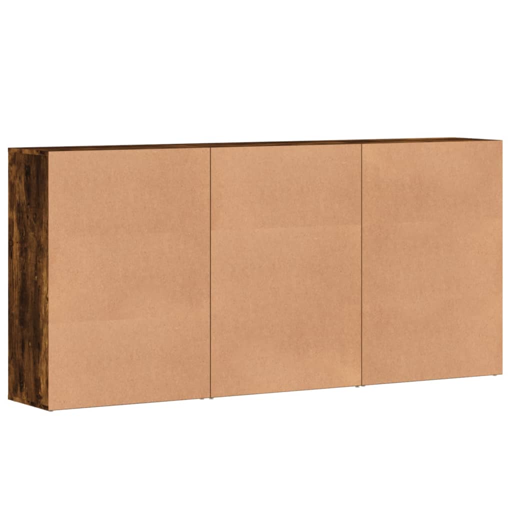 Sideboards 3 pcs Smoked Oak 60x31x84 cm Engineered Wood