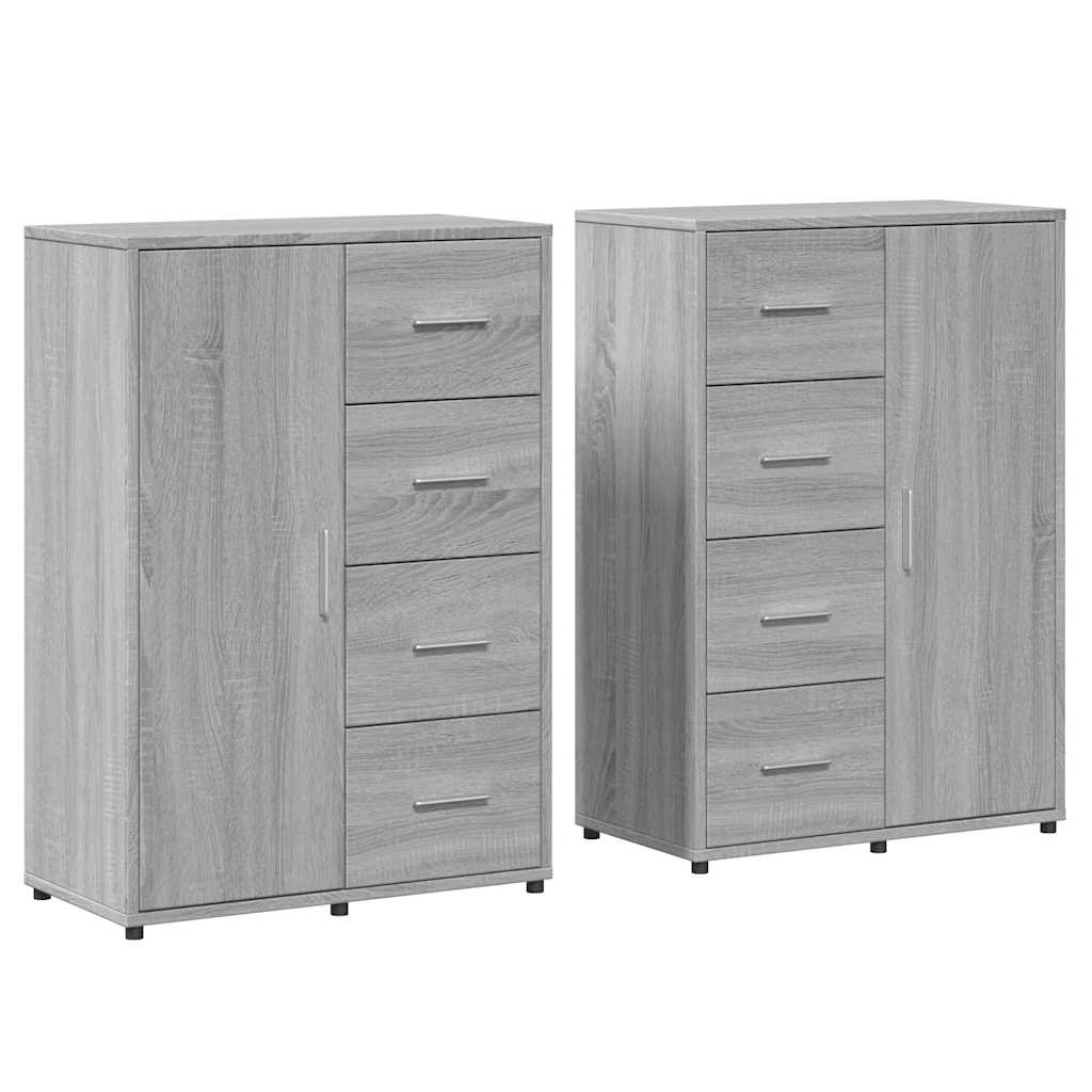 Sideboards 2 pcs Grey Sonoma 60x31x84 cm Engineered Wood