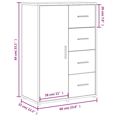 Sideboards 2 pcs Grey Sonoma 60x31x84 cm Engineered Wood