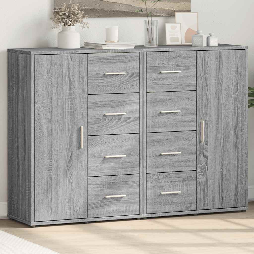 Sideboards 2 pcs Grey Sonoma 60x31x84 cm Engineered Wood