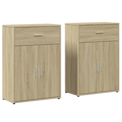 Sideboards 2 pcs Sonoma Oak 60x30x84 cm Engineered Wood