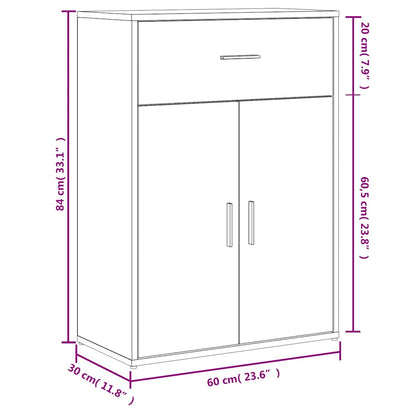 Sideboards 2 pcs Smoked Oak 60x30x84 cm Engineered Wood