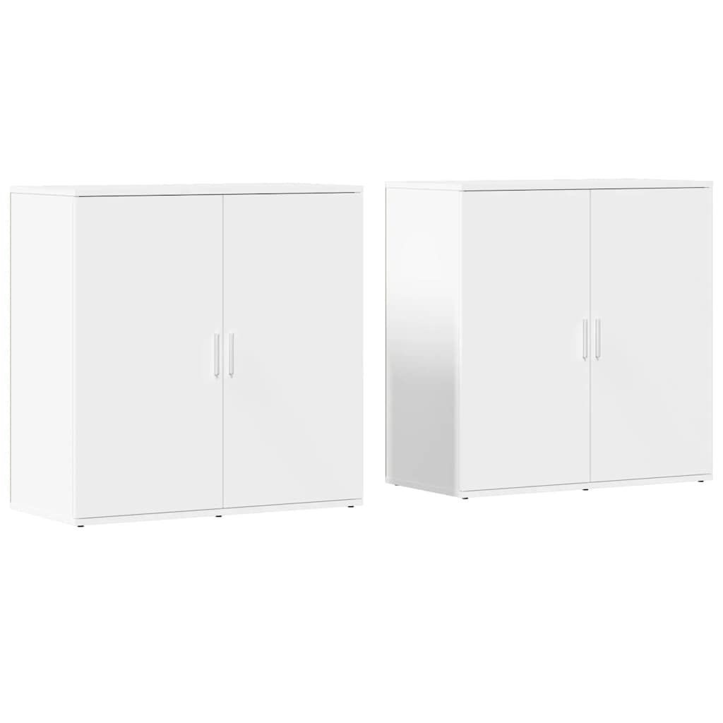 Sideboards 2 pcs White 79x38x80 cm Engineered Wood
