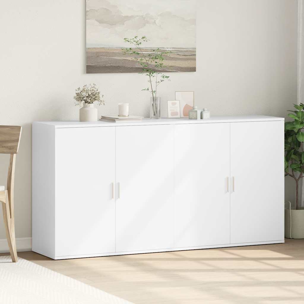 Sideboards 2 pcs White 79x38x80 cm Engineered Wood
