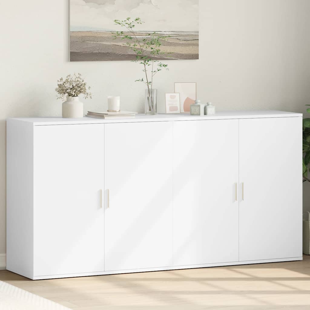 Sideboards 2 pcs White 79x38x80 cm Engineered Wood