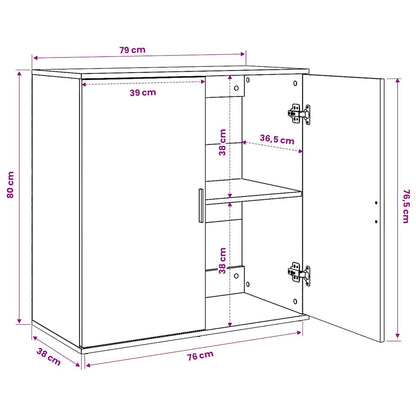 Sideboards 2 pcs Sonoma Oak 79x38x80 cm Engineered Wood