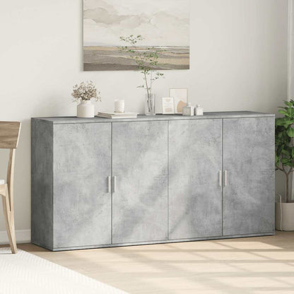 Sideboards 2 pcs Concrete Grey 79x38x80 cm Engineered Wood