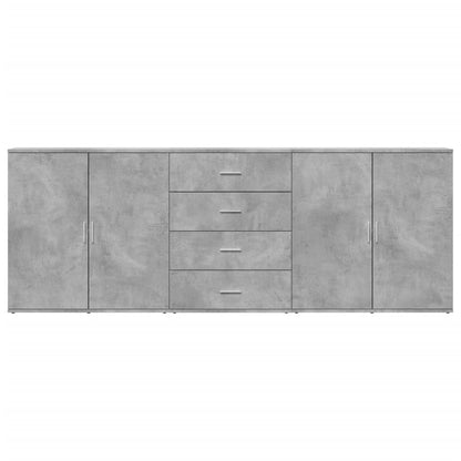 Sideboards 3 pcs Concrete Grey Engineered Wood