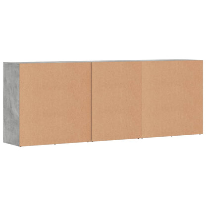 Sideboards 3 pcs Concrete Grey Engineered Wood