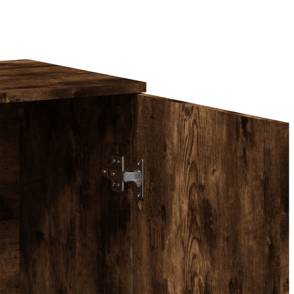 Sideboards 3 pcs Smoked Oak Engineered Wood