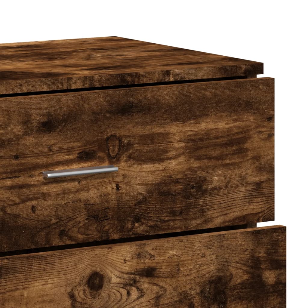 Sideboards 3 pcs Smoked Oak Engineered Wood