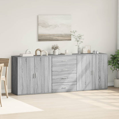 Sideboards 3 pcs Grey Sonoma Engineered Wood