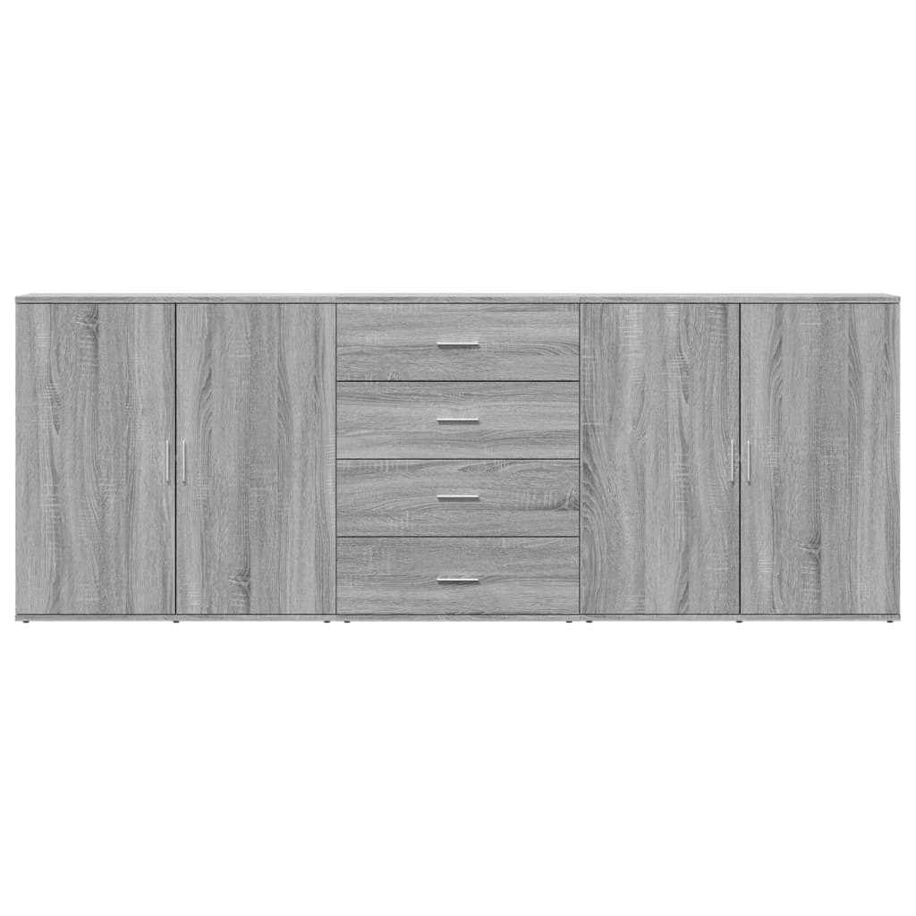 Sideboards 3 pcs Grey Sonoma Engineered Wood
