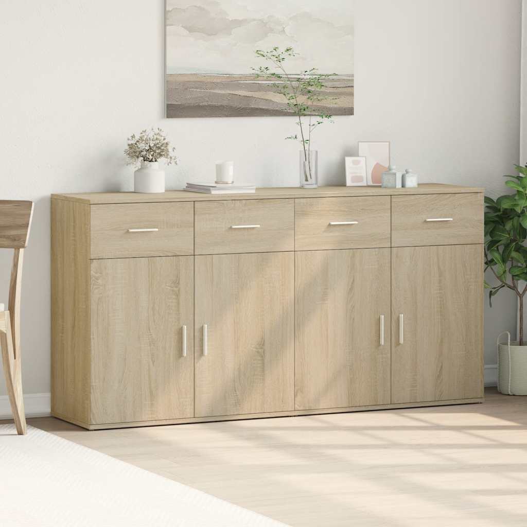 Sideboards 2 pcs Sonoma Oak 79x38x80 cm Engineered Wood