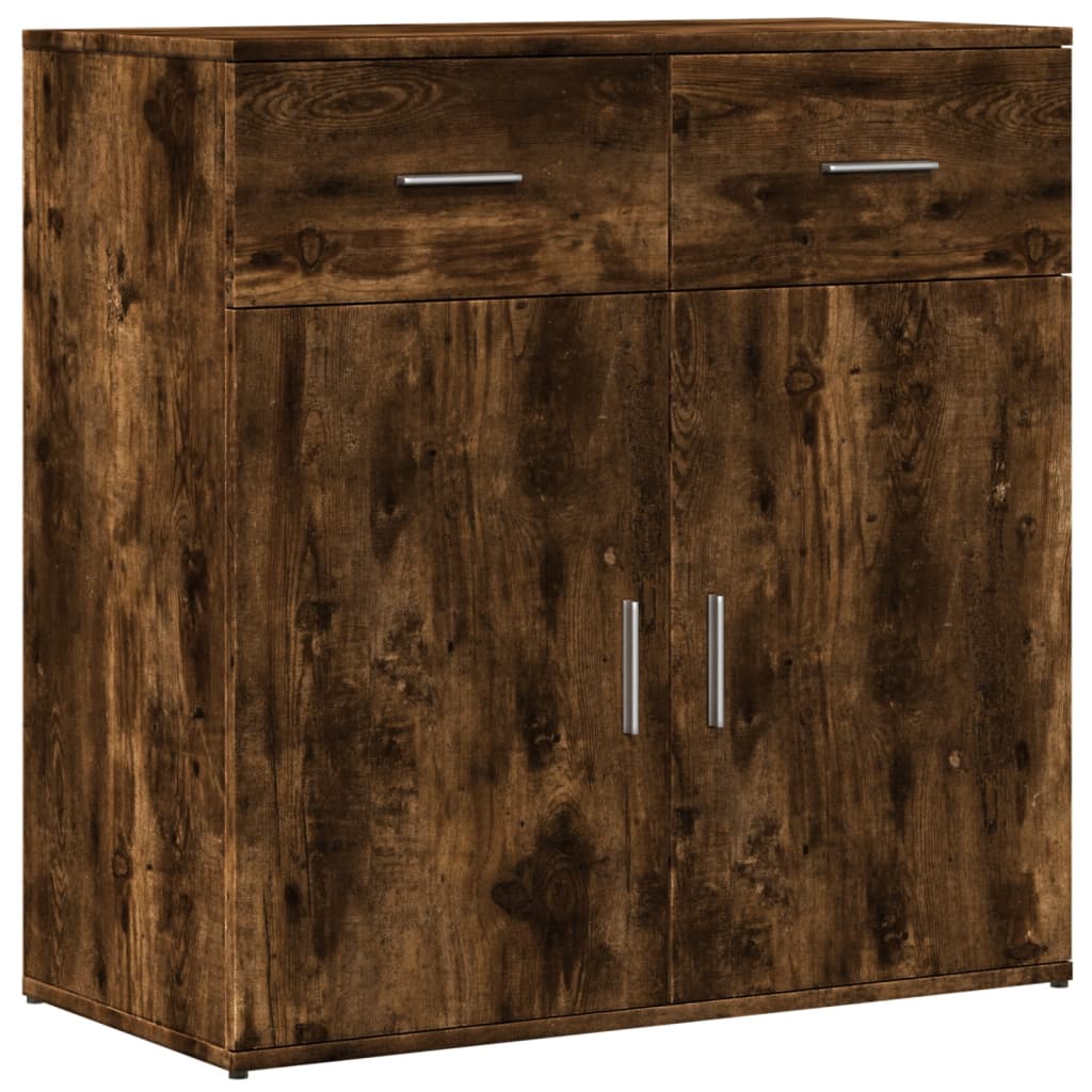 Sideboards 2 pcs Smoked Oak 79x38x80 cm Engineered Wood