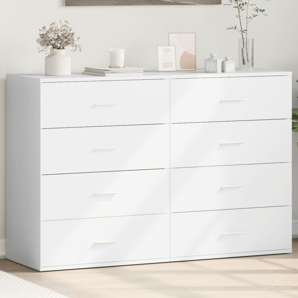 Sideboards 2 pcs White 60x39x80 cm Engineered Wood