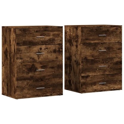 Sideboards 2 pcs Smoked Oak 60x39x80 cm Engineered Wood