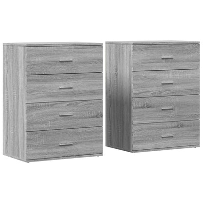 Sideboards 2 pcs Grey Sonoma 60x39x80 cm Engineered Wood