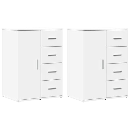 Sideboards 2 pcs White 59x39x80 cm Engineered Wood
