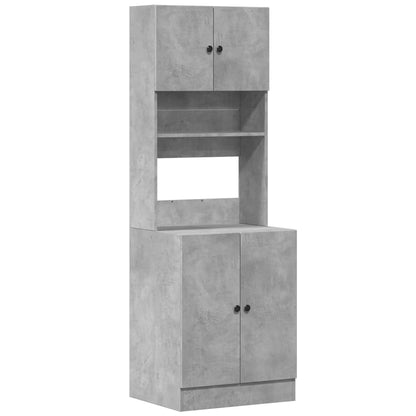 Kitchen Cabinet Concrete Grey 60x50x180 cm Engineered Wood