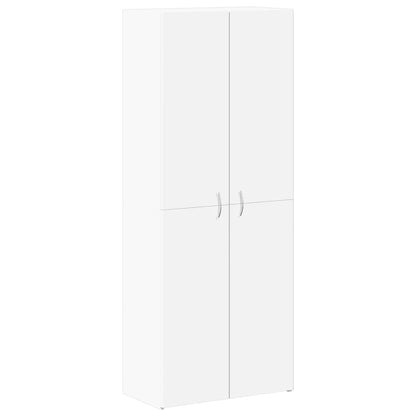File Cabinet White 60x32x153 cm Engineered Wood
